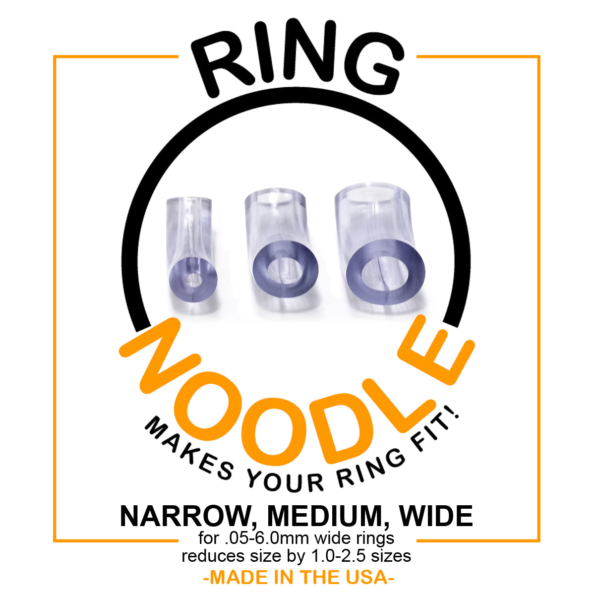 Ring Sizer Noodle Ring Size Adjuster Soft Silicone Noodle Transparent Fits  Any Ring Sizer for Loose Rings New 4 Pcs 