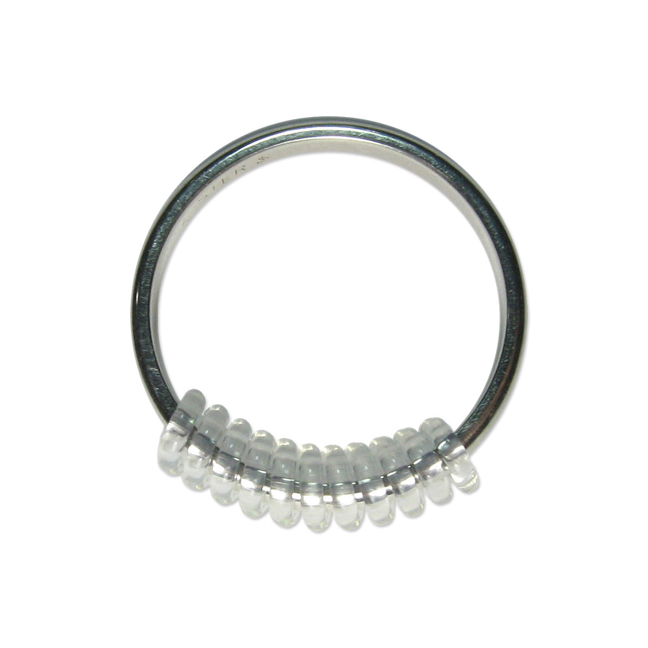 CZ Triple Spacer Ring Wrap White Gold - kellinsilver.com